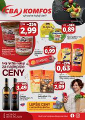 1. strana letáka CBA Komfos