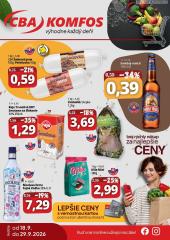 1. strana letáka CBA Komfos