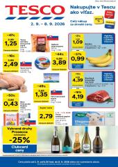 Tesco leták - 2. 9. - 8. 9. 2026, 1.strana