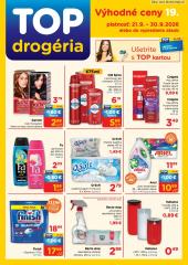 TOP Drogéria leták – 21. 9. - 30. 9. 2026, 1. strana